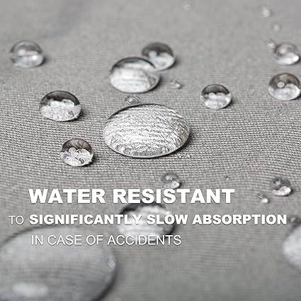 Close-up of a water-resistant twill cover with liquid beading