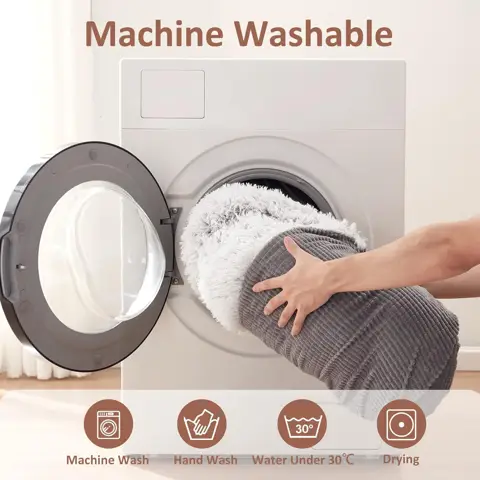 MIXJOY dog bed being machine washed on gentle cycle under 30C